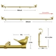 thumbnail image 2 of MERIVILLE 3/4" Diameter Farmhouse Single Window Treatment Curtain Rod, Bird Finials 48"-84", Gold, 2 of 5