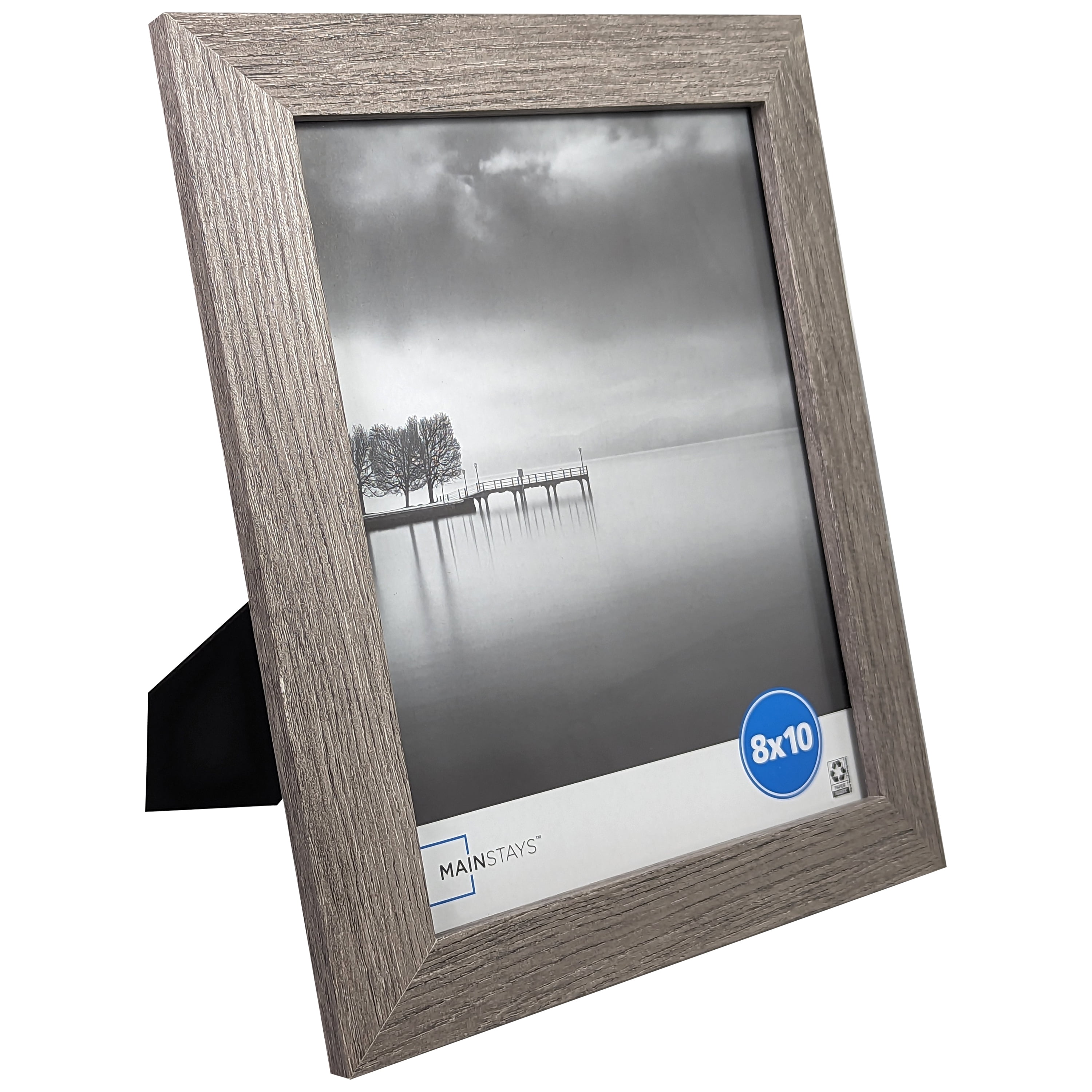 (2 pack) Mainstays – 8x10 Picture Frame – Rustic Gray Gallery Bevel Program Tabletop & Wall Photo Frame