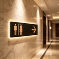 thumbnail image 4 of Tong Gender Neutral Bathroom Sign For And Craft Use Wall Mount Indicator For Restroom And, 4 of 6