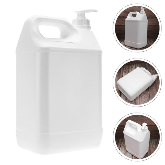 Homoyoyo White Plastic Laundry Detergent Pump Container for Home Use, Convenient and Cleaning Accessory