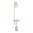thumbnail image 4 of Symbol Contemporary, Glam Floor Lamp with Gold Metal Side Table and White Marble Base by LumiSource, 4 of 7