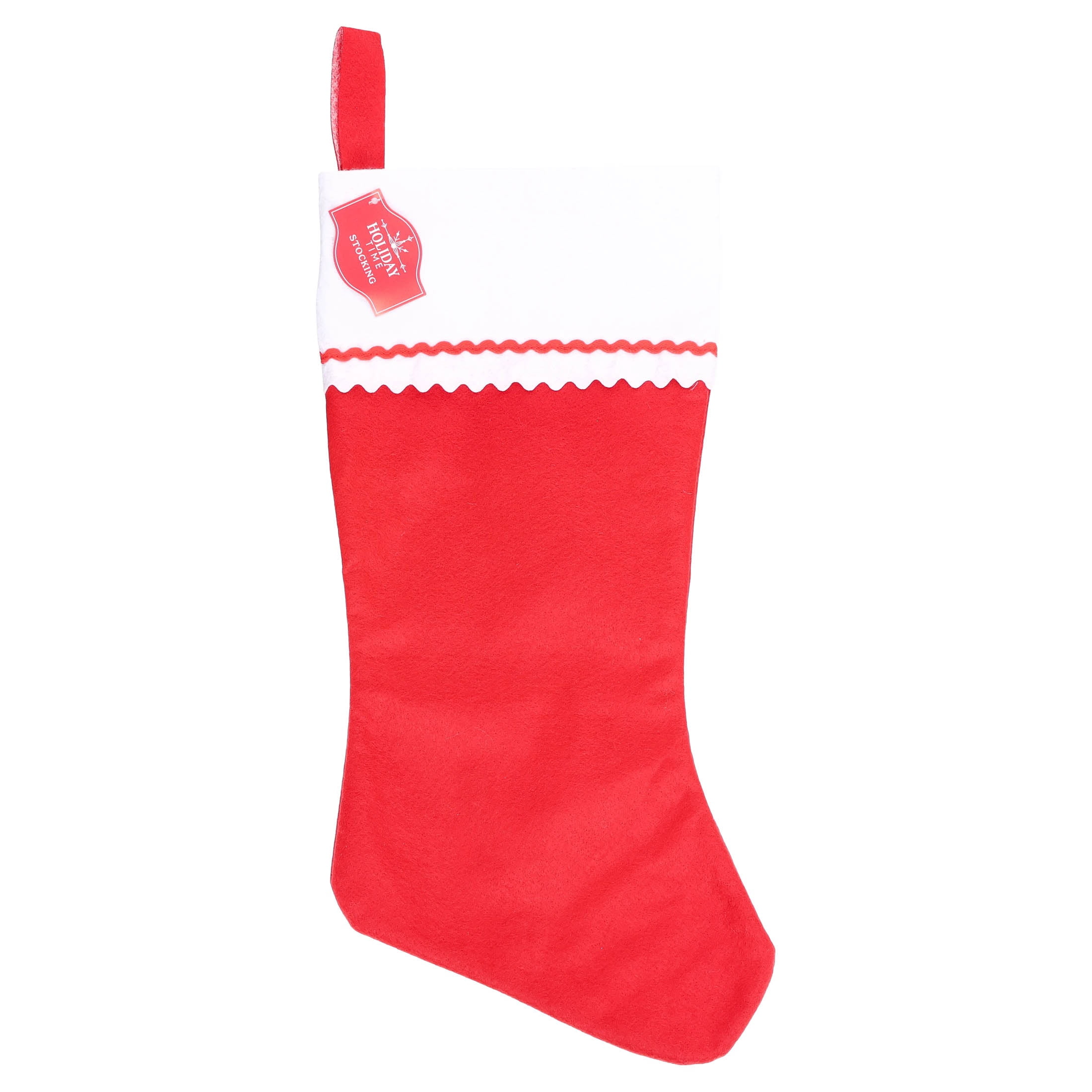 Felt Christmas Stocking, Red and White, 18", by Holiday Time