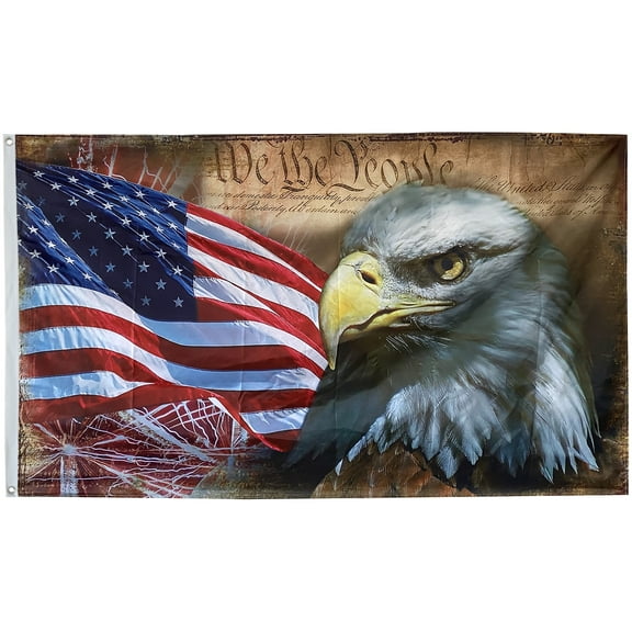 USA Vintage American Flag Bald Eagle flags Polyester 3x5 FT banner