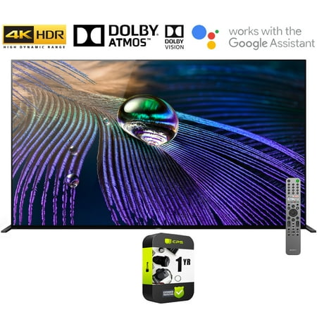 Sony XR65A90J 65 inch OLED 4K HDR Ultra Smart TV 2021 Model Bundle with 1 Year Protection Plan