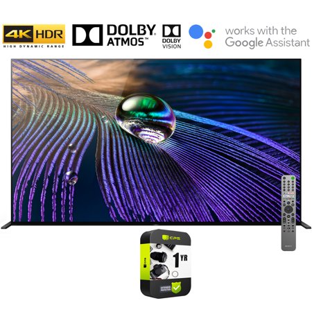 Sony XR65A90J 65 inch OLED 4K HDR Ultra Smart TV 2021 Model Bundle with 1 Year Protection Plan