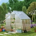 thumbnail image 2 of Outsunny Serre en Polycarbonate 6 Pieds x 6 Pieds x 6,5 Pieds à Entrée Piétonne, Transparente, 2 of 10