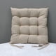 thumbnail image 1 of Nvzi Cojín cuadrado para asiento de silla con lazos, de lino y algodón de color liso, cómodo y transpirable, para cocina, oficina, coche (beige, 18 x 18 pulgadas), 1 of 4