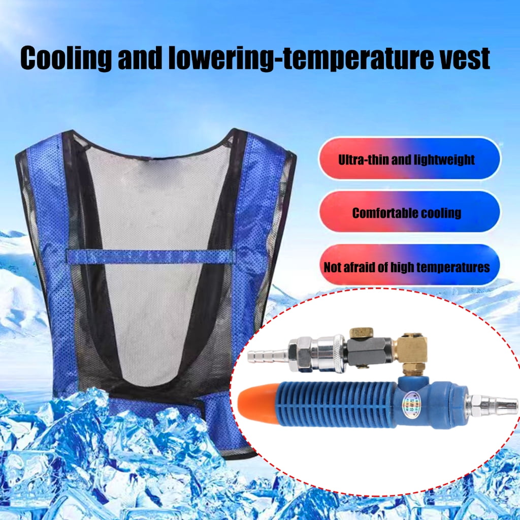 Adjustable Temperature Cooling Vest,Welding Steel Air Compressed Cooling Vest Vortexes Tube Air Conditioner Waistcoat
