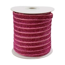 HBBKVI Glitter Hot Pink Ribbon, 0.4 Inch x 50 Yard, Christmas Ribbon, Gift Wrapping Ribbon Packaging Accessories