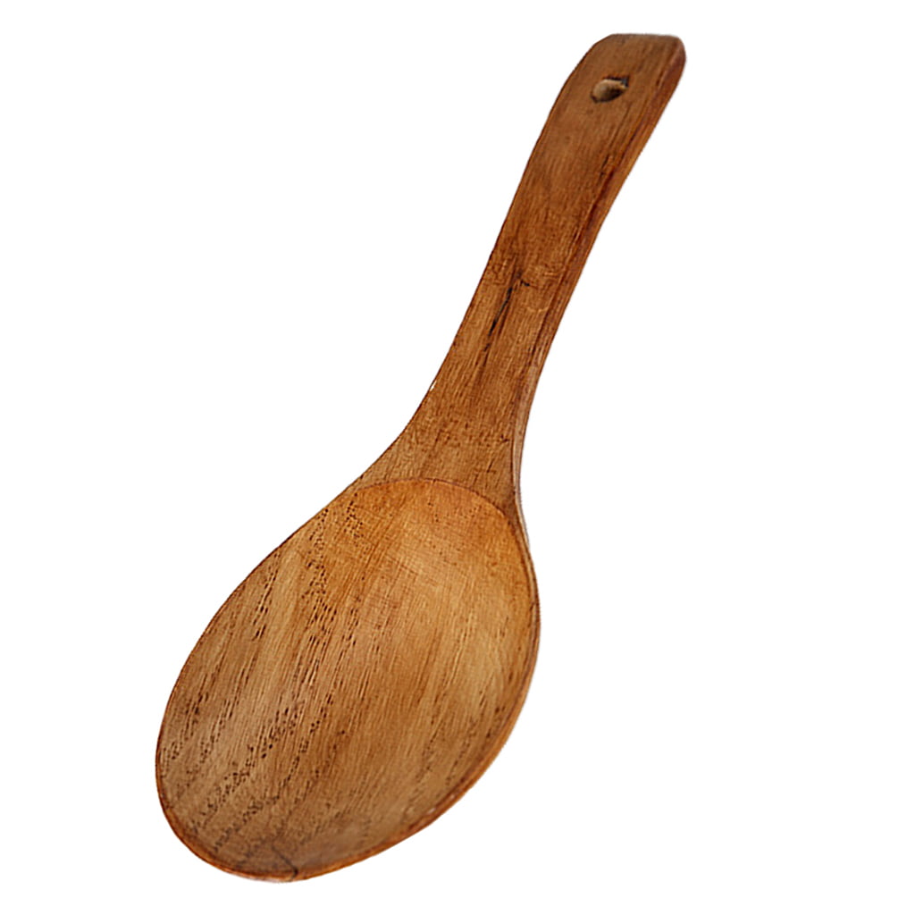 Wooden Rice Scoop Spoon Kitchen Utensil Handmade Cooking Spoon Stir Sticks 