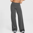 thumbnail image 2 of Leggings de entrenamiento for mujer, pantalones de Yoga sin costuras, de pierna ancha, acampanados, de cintura alta, suaves, sin costura frontal, gimnasio, Control de barriga, 2 of 5