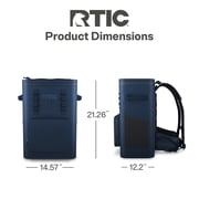 RTIC Ultra-Tough 48 Can Soft Sided Cooler Backpack with Waterproof Zipper, Navy