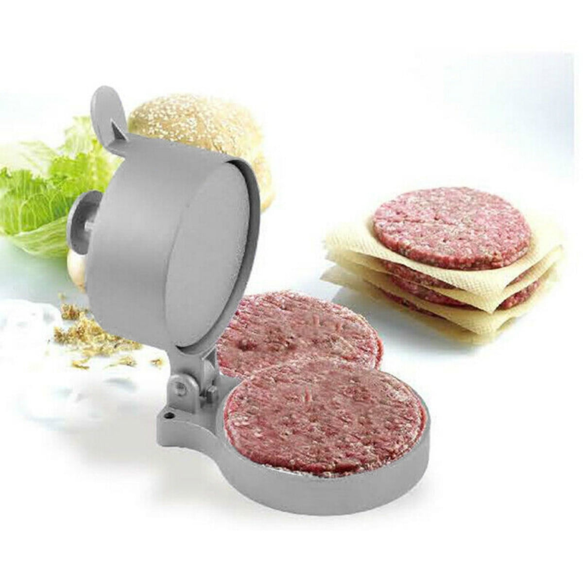 Burger Press Hamburger Patty Maker Meat Aluminum Alloy NonStick