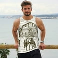 thumbnail image 6 of Fotbe Horses Grazing On Meadow Pattern Men's Quick Dry Workout Tank Top Gym Muscle Tee Fitness Bodybuilding Sleeveless T Shirt Breathable Workout Shirt-XX-Large, 6 of 9