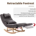 thumbnail image 5 of LuxyHoom Rocking Chair Nursery, Linen Fabric Recliner Glider Chair for Nursery, Glider Rocker with Retractable Footrest and 2 Pillowers for Bedroom, Nursery Room, Living Room (Linen Fabric Grey), 5 of 18