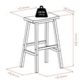 thumbnail image 2 of Winsome Parkland 5Pc Square High/Pub Table Set with 4 Saddle Seat Stools in Walnut finish, 2 of 4