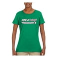 thumbnail image 2 of Wild Bobby Life Is Miami Soccer GOAT Sports Women Graphic Tee, Kelly, Small, 2 of 5
