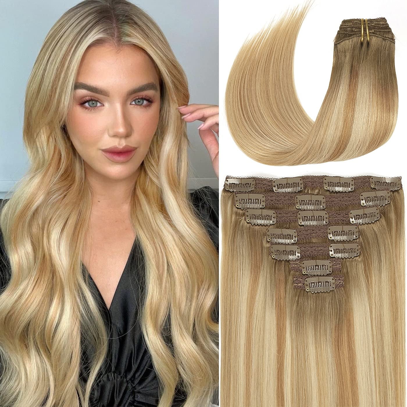 Seamless Clip In Hair Extensions 7 Pieces 20 Inch new pattern Clip Hair