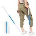thumbnail image 2 of Plastic Dressing Aid Multicolor Plastic Sock Aid Dressing Stick Long-Handled Shoehorn Assistive Device for Seniors Rkxzt, 2 of 8