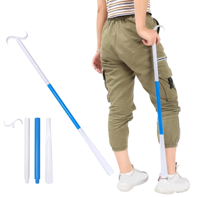 C Multi Functional Dressing Aid For Elderly And Pregnancy Assistance Long Handle Sock Shoe Horn Dressing Stick Mobility Helper