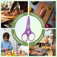 thumbnail image 7 of FACEGA 2Pcs Scissors All Purpose,Straight Handle 3.5" Teacher Scissors,With Protective Cover Office Scissors,Purple, 7 of 7