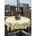 thumbnail image 2 of Outdoor Tablecloth with Umbrella Hole for Patio/Picnic/Party/Camping, Yellow Boho Flowers Waterproof Table Cloth Round Cover Washable, Modern Luxurious Geometric Floral (Dia 60"), 2 of 8