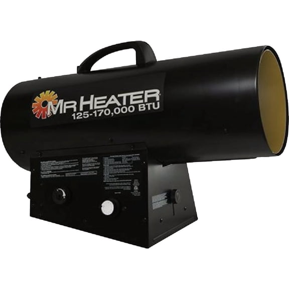 Mr. Heater MH170QFAVT 170,000 BTU Portable Propane Forced Air Heater with Quiet Burner Technology - Heavy Duty Outdoor & Job Site Heater