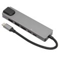 thumbnail image 4 of Hub USB C 6 en 1 a 4K a 30HZ Adaptador multipuerto USB C con puerto de carga PD Ethernet 100 Gigabit 2 Hub USB 3,0 USB C, 4 of 5