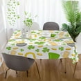 thumbnail image 6 of Coolnut Saint Patrick Clovers Rainbow Tablecloth Rectangle Colorful Table Cloth Large Square Table Cover for Dining Kitchen Party 60"x90" Decor Gift, 6 of 7