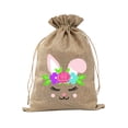 thumbnail image 2 of Decoraciones de Pascua, regalos de Pascua, adornos de Pascua, bolsa de regalo de Pascua, huevos de conejito, elementos de Pascua para niños, bolsa de dulces de lino con cordón, bolsa de tela para dulc, 2 of 6