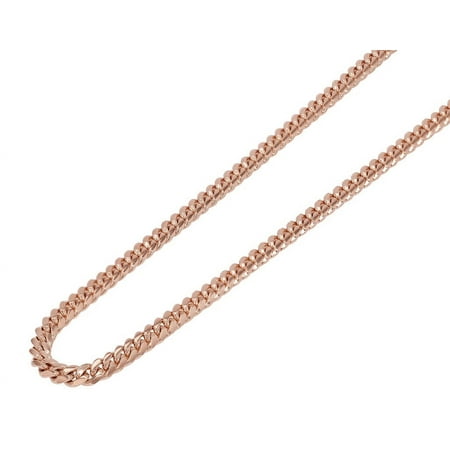 Miami Cuban Link Chain Necklace 3.5MM Solid 10K Rose Gold 16-30 Inches