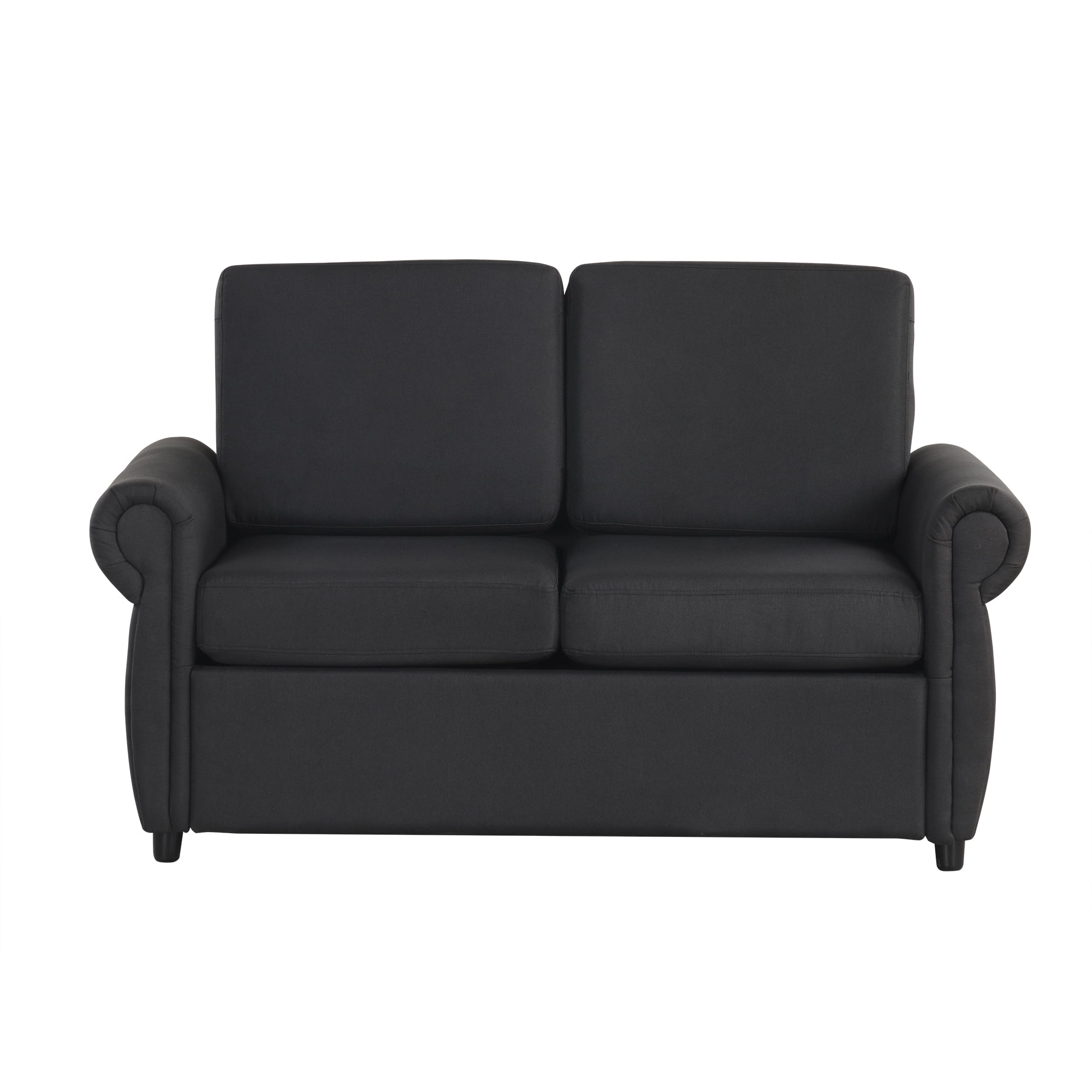 Euroco 57.9" Orisfur Pull Out Sofa Bed Loveseat Sleeper with Twin Size Memory Mattress with Two USB Ports for Living Room Spaces
