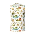 thumbnail image 6 of Lsque Cute Frog Print Men's Cotton Blend Sleeveless Muscle Shirts (S-3XL)- Moisture Wicking, Odor Protection, UPF 30+,X-Large, 6 of 8