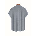 thumbnail image 2 of Men's Button Down Shirts Short Sleeve Casual Shirts Summer Beach Shirts Vacation Wedding Shirts Gray 3XL, 2 of 6