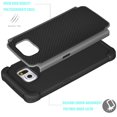thumbnail image 4 of Galaxy S6 Case, Samsung Galaxy S6 Case, [Black] Rugged Rubber Plastic Impact Defender Slim Hard Case Cover Shell For Samsung Galaxy S6 S VI G9200 GS6 All Carriers, 4 of 4