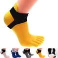 thumbnail image 3 of chengsi Pure Cotton Five Finger Socks Mens Sports Breathable Comfortable Shaping Anti Friction Men's Socks With Toes, 3 of 6
