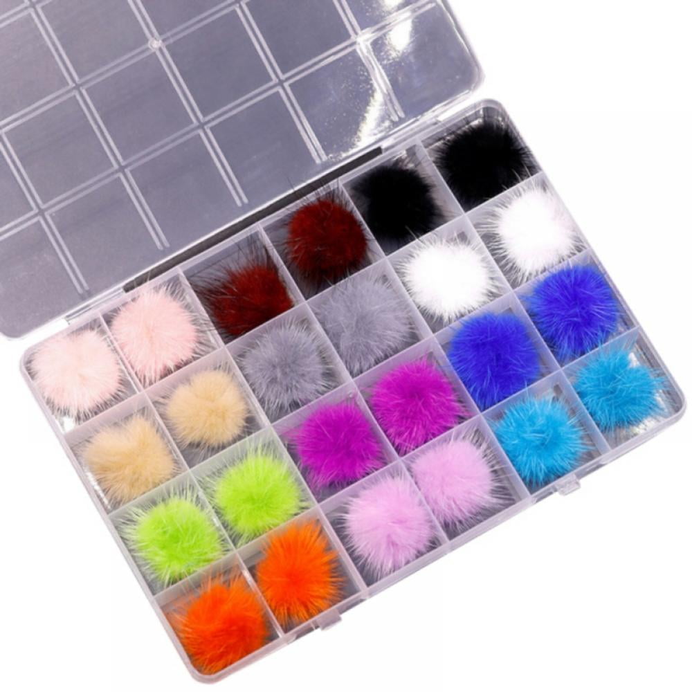 24pcs Magnetic Nail Fluffy Balls Magnetic Nail Pom Poms Removable 3d Nail Art Balls Decorations Soft Plush Ball For Nail Art Diy Decorations 12 Colors Mixed Walmart Com