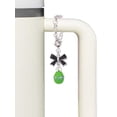 thumbnail image 3 of Delight Jewelry Lime Green Easter Egg with Color Crystal Band - Silvertone Black Bow Charm Accessory for Tumblers and Thermal Cups, 3 of 4