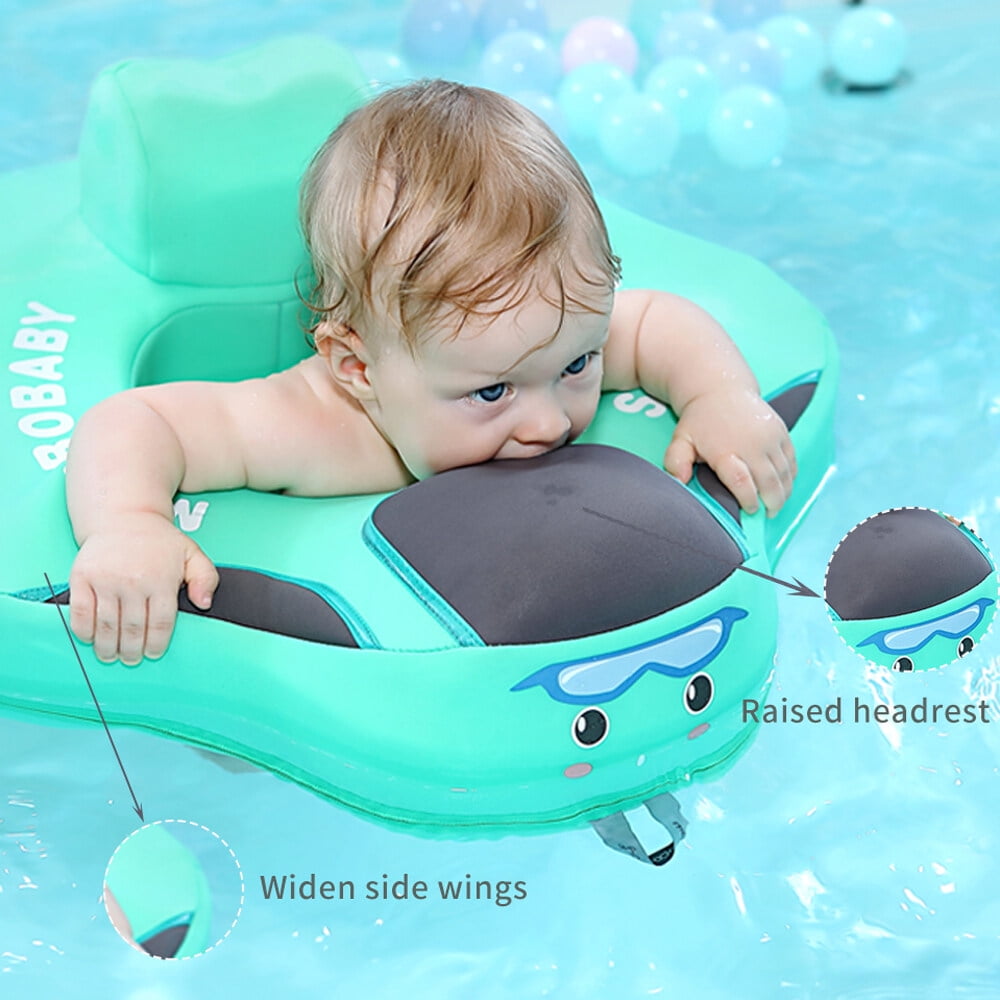 Mambobaby B504 Non Inflatable Baby Pool Seat Float Summer Swimming Ring with Safety Seat for 3 24 Months Baby Walmart