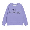 thumbnail image 7 of Elainilye Fashion Girls Crewneck Oversized Sweatshirt Kids Long Sleeve Pullover Tops Baby Sweatshirt Sizes 1-12Y,Purple, 7 of 7