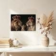 thumbnail image 5 of Royal Lion Family Wall Art Canvas Decor Frame, Coronation Lion Wall Painting, Artistic Portraits of the King, Queen, and Lion Cubs, Royal Jungle Animals, Suitable for Bedroom and Home Decor, 5 of 10