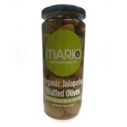 Mario Camacho Foods Organic Stuffed Olives, Jalapeno Stuffed, 10 Ounce