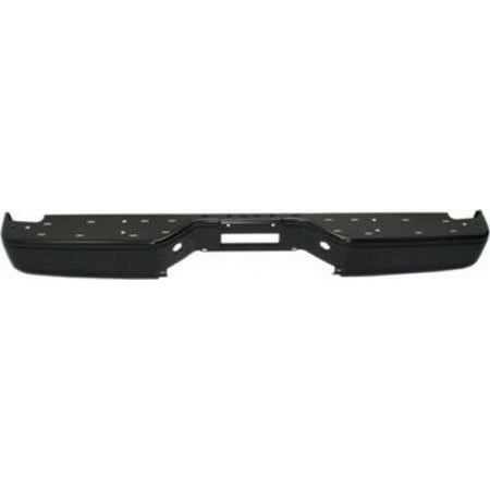 Steel Black Step Bumper without parking aid sensor holes for 04-14 Nissan Titan
