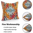 thumbnail image 3 of Throw Pillow Covers Pack of 2 Double-Sided Printing Home Indoor and Outdoor Sofa Bed Decor 18 x 18 Inch pillowcover (Blue Boho Style Ethnic Design Pattern, 18x18Inch), 3 of 6