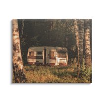 Stupell Industries Quiet Camper Van Deep Woodland Forest Clearing Photograph Gallery Wrapped Canvas Print Wall Art, Design by Daphne Polselli