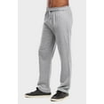 thumbnail image 2 of Men's Soft Fleece Lightweight Comfort Open Bottom Sweatpants Loungewear w/Side Pockets, 2 of 4