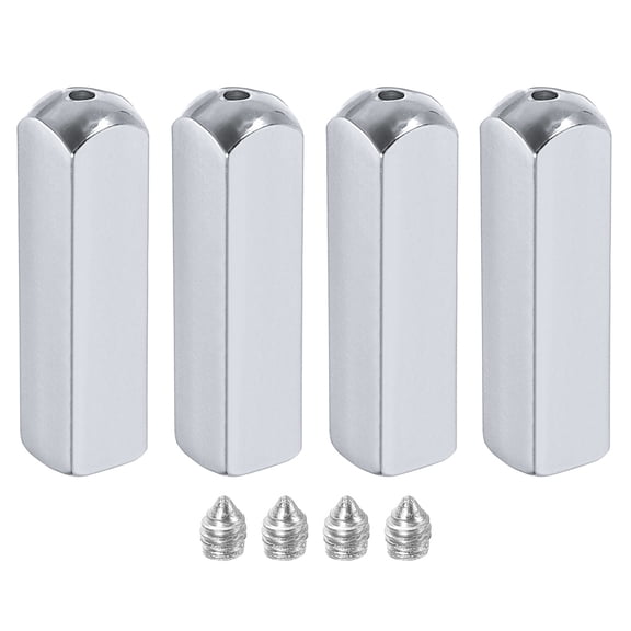 Metal Shoe Lace Tips, 4Pcs DIY Shoestring Head, Shoelace End Caps, Tips Cords End with Screws (Silver)