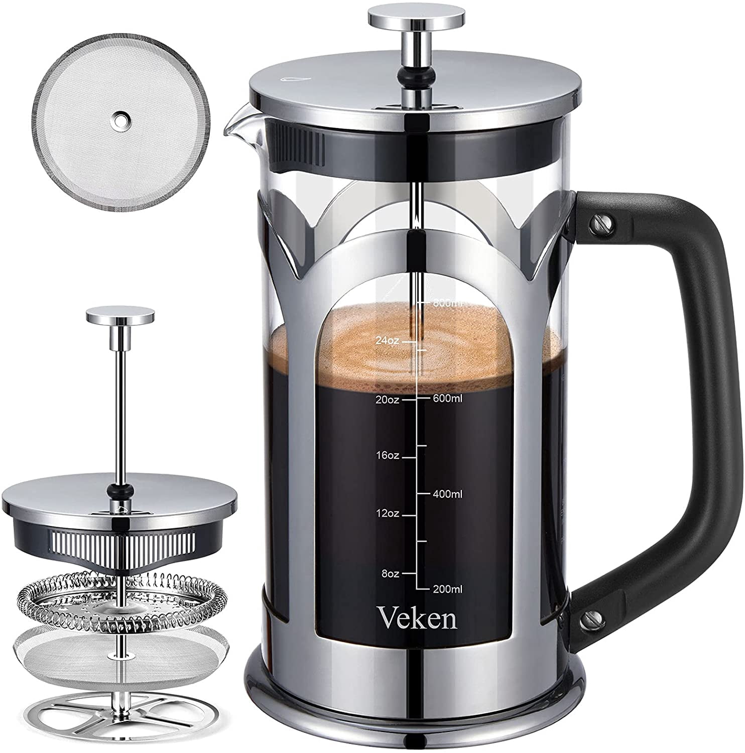 BAYKA French Press Coffee Maker, Large 