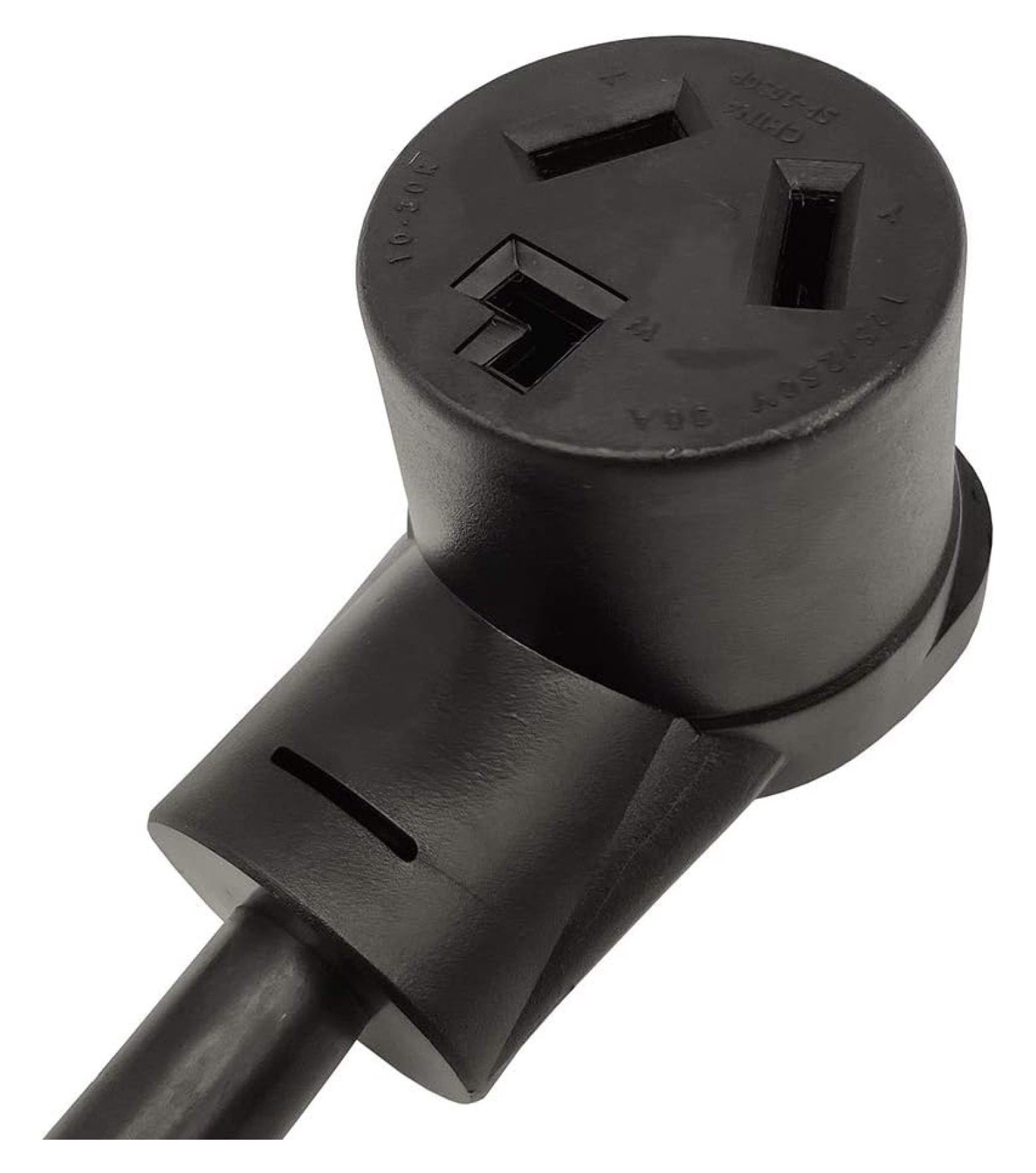 61445 RV to Dryer Adapter Cord RV Plug NEMA 14-50P to 10-30R Dryer Female, 30A, 250V, 12 inch
