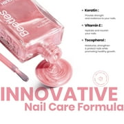 Beetles 1Pcs 15ml Pink Rose Pearl Nail Polish-Fast Drying & Long Lasting Nail Polish Romantic Reverie Nail Lacquer Shimmer Art Effect for Nail Salon-Quality Results